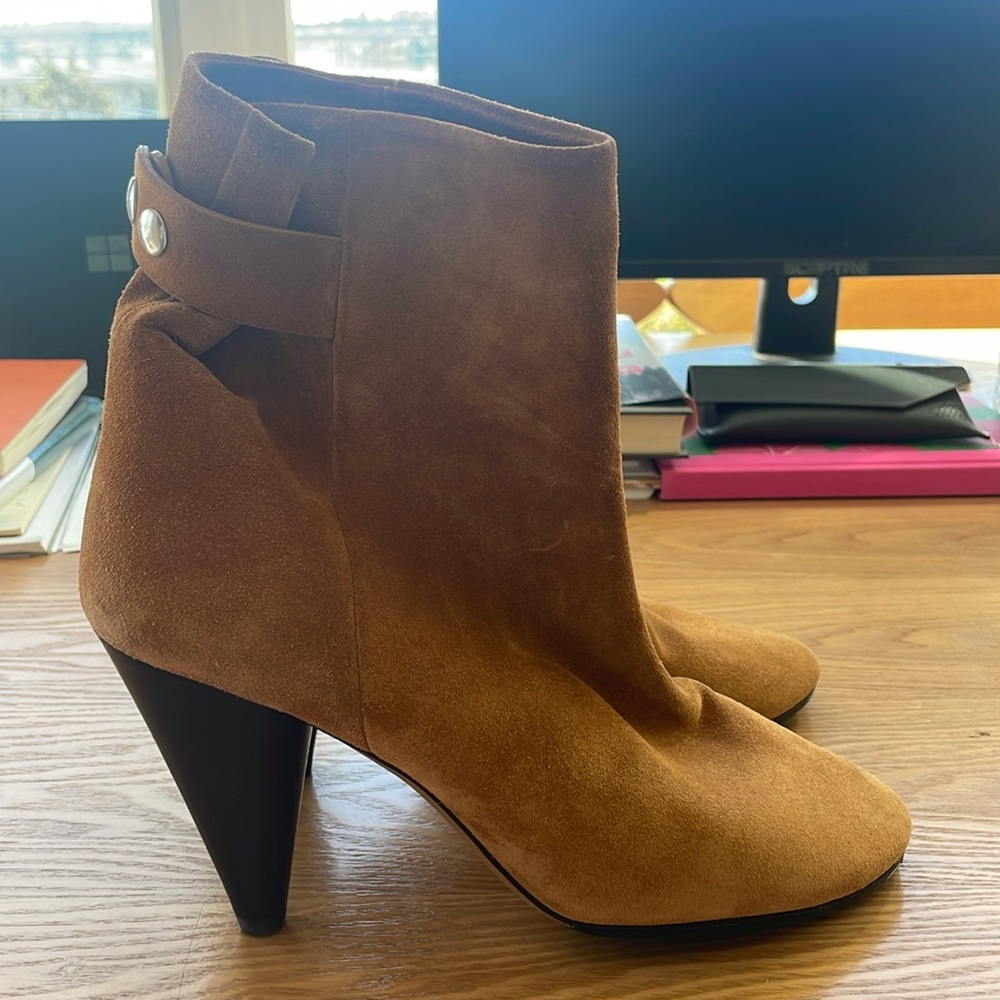 Isabel Marant Cofnac Brown Lystal Heeled Ankle Boots - New Size 41